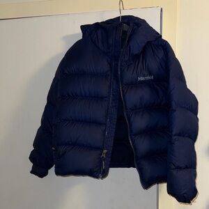 Marmot Kids Dark Navy Hooded Puffer Jacket